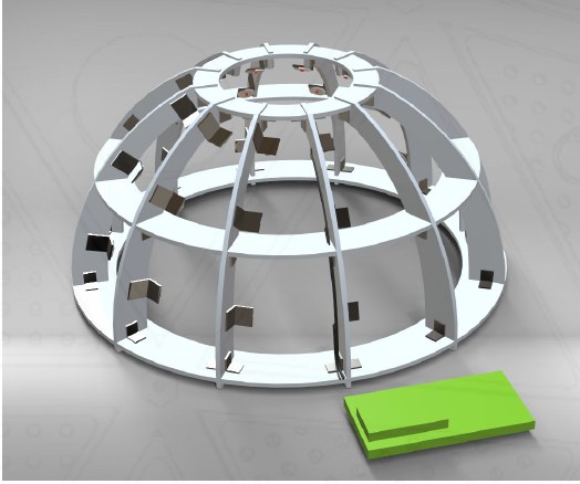 Utsuri Type 0 RTI dome 鸟瞰模型